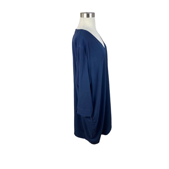 Universal Standard NEW XL 26-28 Marine Blue Long Sleeve Premier Dress - Picture 2 of 4